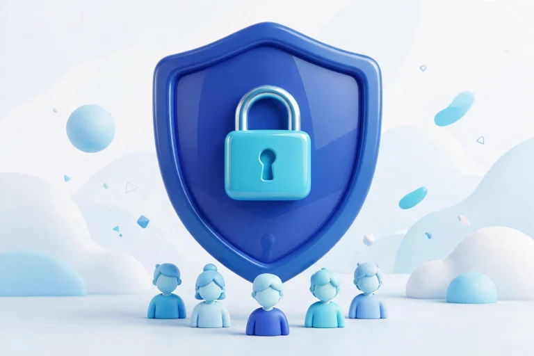Muse AI privacy and safety shield illustration